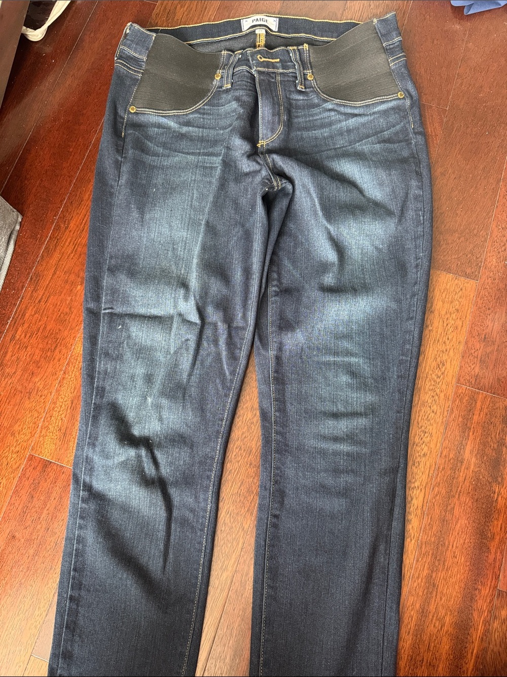 Paige Women's Dark Wash Denim Maternity Verdugo Ulta Skinny - Blue